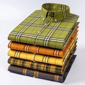 เสื้อเชิ้ตแขนยาวผู้ชาย ฤดูร้อน ผ้าฝ้ายถัก 100% สไตล์ลำลอง สำหรับผู้ใหญ่ - Product Image 5