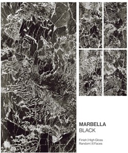 CARREAUX EN PORCELAINE PURE NOIR MARBELLA FINFISH HAUTE BRILLANCE - Product Image 3