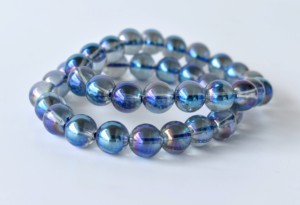 Best Attractive Blue Color Aura Quartz Titanium <b>Healing</b> <b>Bracelet</b> 8mm <b>Bracelet</b> for Meditation Jewelry - Product Image 3