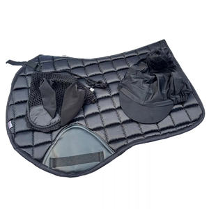 Juego de 2 Piezas de Sudadero de Salto para Caballo de Satén Antideslizante, Cubre Cabeza para Montar a Caballo, Transpirable, Modelo HI-SP-24 Hardihood International - Product Image 1