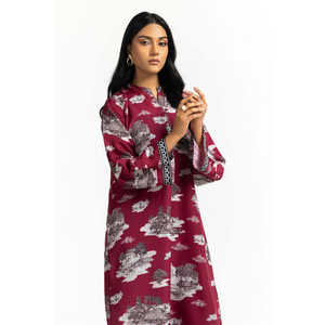 Ensemble coordonné décontracté pour femme, imprimé Dobby bordeaux texturé, tenue 2 pièces, longueur au-dessus du genou, taille XS, MOQ 3 pièces - Product Image 3