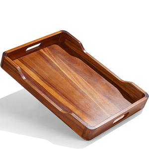 Plateau de service rectangulaire en bois pour aliments et boissons plateaux en bois écologique durable pour repas restauration - Product Image 1