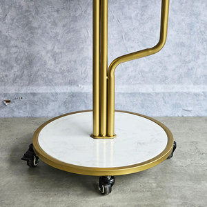 KTB68148 Iron <b>Frame</b> Mobile Decorative <b>Plant</b> Stand 55x39x109cm with Stone Base Tables Product Category - Product Image 5