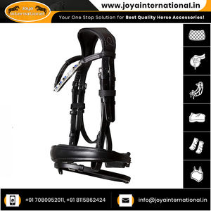 บังเหียนหนังสีดำสำหรับแข่งขี่ม้าอานาสตาเซียลูเมีย - Product Image 6