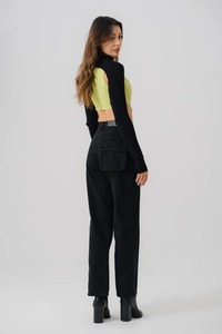 กางเกงยีนส์ลำลองขายาวสำหรับ2025กางเกงเอวสูงปานกลางระบายอากาศได้ดีมีกระดุมดีไซน์แบบลำลองสำหรับฤดูหนาว - Product Image 3