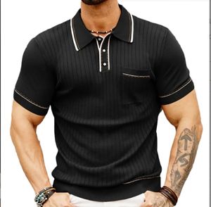 Polo de Golf pour hommes de haute qualité nouveau maillot d'été hommes revers à manches courtes affaires décontracté polo tricoté - Product Image 6