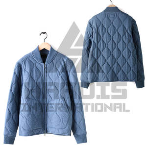 Chaqueta bomber transpirable personalizada para hombre con diseño de servicio OEM, chaqueta bomber de talla grande de color sólido para hombre en línea - Product Image 3