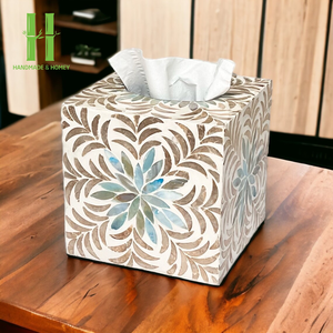 ไม้ม็อบเรซิ่นกล่องทิชชู่แบบฝังมุกและเรซินผลิตจากเวียดนาม - Product Image 3