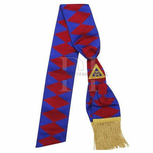 Fajas masónicas personalizadas de alta calidad para logotipo bordado al por mayor precio más barato mejores fajas de materiales - Product Image 1