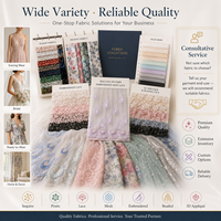 Tissu en tulle brodé de plumes de paon de luxe, maille douce avec bordure festonnée pour robes de mariée et de soirée