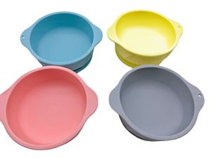 2022 Offre Spéciale Silicone bébé bol d'alimentation de qualité alimentaire aspiration Pastel bol antidérapant Durable sûr vaisselle pour la vente en gros aux états-unis - Product Image 2