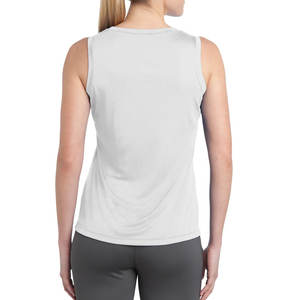 Débardeur à col en V évacuant l'humidité pour femme Chemise sans manches grise - Product Image 5