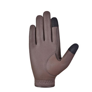 Guantes de cuero personalizados para montar a caballo para hombres, transpirables y ajustables para una cómoda experiencia de equitación. - Product Image 1