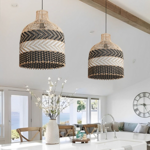 โคมไฟระย้าหวายไม้ไผ่สไตล์โบฮีเมียนของตกแต่งบ้านสำหรับห้องนั่งเล่น & รีสอร์ทโรงแรมจากผู้ผลิตเวียดนาม - Product Image 1
