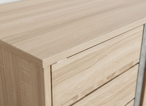 Mueble Zapatero Moderno y Elegante de 4 Puertas y 6 Niveles para 18 Pares de Zapatos, Modelo SC503, Roble Somana Claro, Mármol Claro - Product Image 3