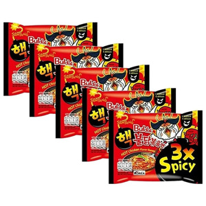 บะหมี่กึ่งสำเร็จรูป140กรัม5แพ็ค/ถุงบะหมี่กึ่งสำเร็จรูปรส3X พร้อมชีสรสไก่ Buldak - Product Image 4