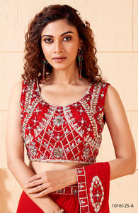 El último diseñador Heavy Sequence Mirror Work Listo para usar Saree - Product Image 3