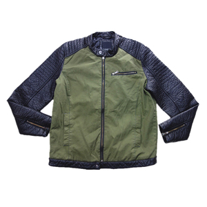 Wholesale Premium Fabric Genuine Leather Men's Slim Fit Biker <b>Jacket</b> <b>Plus</b> <b>Size</b> <b>Waterproof</b> Eco-Friendly Quick Dry Winter Fashion - Product Image 4