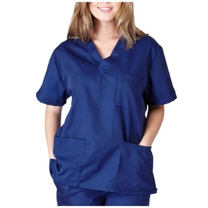 Tops de trabajo de talla grande para mujer, uniformes de enfermera para mascotas, uniformes de trabajo para salón de belleza de Color sólido de verano, uniformes médicos, ropa de trabajo - Product Image 1