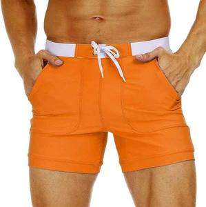 <b>Men's</b> Swimwear <b>Long</b> Sport <b>Swim</b> Trunks Solid Color Board <b>Shorts</b> with Pockets Quick Dry Fabric Custom Logo OEM Made in Pakistan - Product Image 1