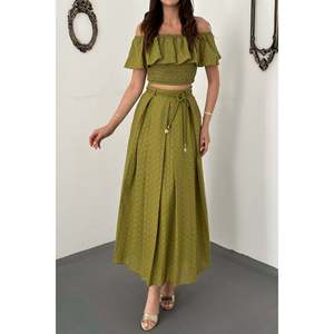 Ensemble Blouse et Jupe Gipeli Vert Pistache - Vert Pistache - Product Image 4