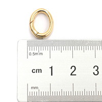 Fermoirs à ressort ovales en laiton plaqué or 18 carats, connecteurs faits à la main pour la fabrication de colliers et de bracelets