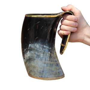 Best Quality Eco-Friendly Buffalo Ox Horn Handmade Modern Style 200ml/1000ml Capacity Viking Drinking Indian Wine <b>Beer</b> <b>Glasses</b> - Product Image 5