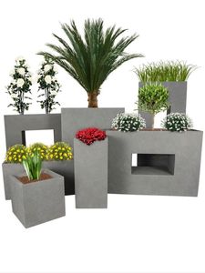 Venta al por mayor de jardineras de metal galvanizado elegantes, cajas de macetas de hierro, estilo minimalista, forma de compartir de alta eficiencia para el jardín del hogar - Product Image 4