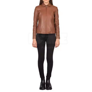 Ropa de invierno Chaquetas de cuero de nuevo estilo Chaqueta de cuero de color personalizado de alta calidad para mujeres - Product Image 5
