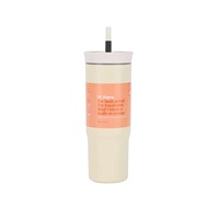 Vente en gros de gobelets isothermes à double paroi en acier inoxydable 18/8 de 24 oz, adaptés aux porte-gobelets de voiture, pour la vente en gros