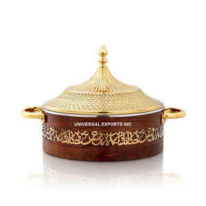 Marmite en métal de qualité supérieure Réchauffeur de nourriture de créateur de bonne qualité Casserole en métal décorative en nacre - Product Image 2