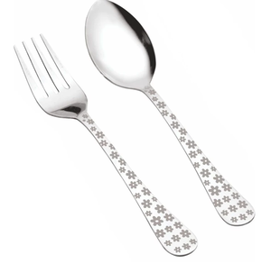 Article décoratif Cuillère à dessert en acier inoxydable 2 pièces Produit avec décoration de la meilleure qualité Cuillère moderne - Product Image 1