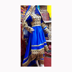 Vestidos de mujer afganos a la moda para mujer manga larga kameez hermosa combinación de colores vestido tradicional afgano a la venta - Product Image 1