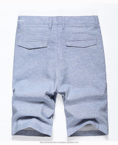 Pantalones cortos informales finos de lino para hombre, Bermudas cortas a la moda para playa, pantalones de chándal transpirables, color gris, para verano - Product Image 2