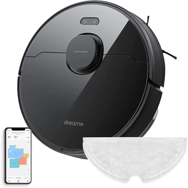 Smart Robot Vacuum Cleaner with Laser Mapping and Slam Navigation, Powerful Suction, Long Battery Life, Compatible, Smart