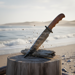 Cuchillos de caza de acero D2 hechos a mano personalizados con mango de madera Cuchillo Bowie de alto pulido con Funda de cuero. - Product Image 2