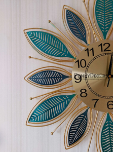 Ak Brass Metal Quartz <b>Modern</b> Handmade Antique Style Decorative <b>Wall</b> <b>Clock</b> with Multi-Color Finishing for Home Wedding Room Decor - Product Image 3