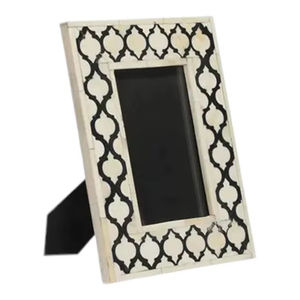 Marco de Fotos Étnico con Incrustaciones de Hueso, Ecológico y Hecho a Mano |   Marco Decorativo Artístico para Mesa, para Uso en el Hogar, Oficina y Galería - Product Image 1