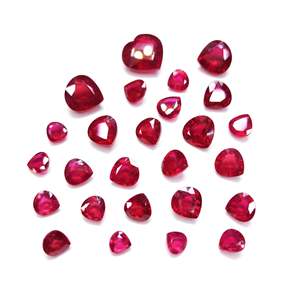 Natural Bangkok Ruby Calibrated Hearts Gemstones AAA Grade 3mm-10mm <b>Red</b> Color Brilliant Cut Marquise Certified GIA Loose <b>Beads</b> - Product Image 1