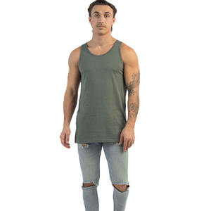 Débardeurs verts sur mesure pour Fitness Gym Sports Street Wear XL Size Plain Design avec décoration imprimée pour la course d'été - Product Image 6