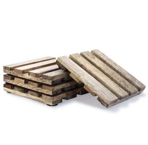 Posavasos de madera marrón de diseño moderno, posavasos para habitación de hotel, restaurante y oficina, superventas, hecho en la India - Product Image 1