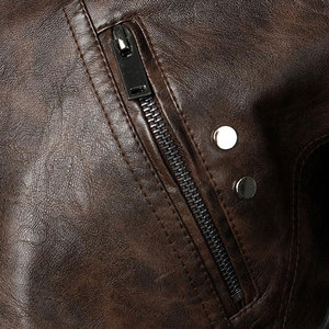 Outdoor Use <b>Men</b> <b>Leather</b> <b>Jacket</b> New Design <b>Men</b> <b>Leather</b> <b>Jacket</b> Solid Color <b>Men</b> <b>Leather</b> <b>Jacket</b> - Product Image 6