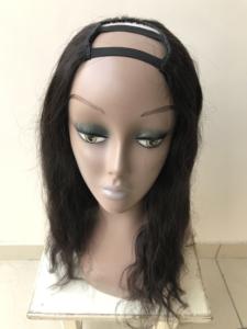 Perruque ondulée naturelle en cheveux humains non traités U Part, faite à la machine en 100 brésilien pour les femmes noires de l'Inde, perruque brute de vendeur de temple - Product Image 2