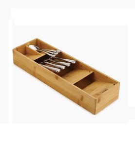 Support de rangement d'ustensiles de cuisine en bois 3 sections porte-couverts en bois de haute qualité fait à la main pour accessoires de cuisine - Product Image 5