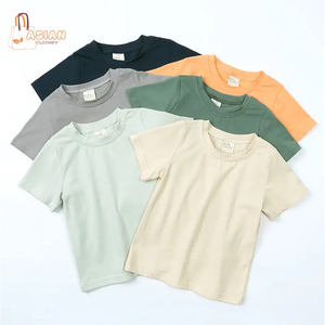 Camisetas Casuales para Niños de Alta Calidad, 100% Algodón, Tejido de Punto, Manga Corta, Cuello Redondo, Estilo Liso, Personalizables a Precios Bajos - Product Image 1