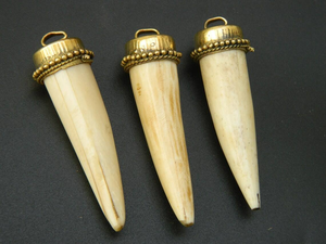 เครื่องประดับที่ได้รับแรงบันดาลใจจากชนเผ่าทำเองจี้ฮอร์นกระดูกธรรมชาติแกะสลักด้วยมือดีไซน์โดดเด่นสำหรับเป็นของขวัญด้วยแฟชั่นเรืองแสง - Product Image 5