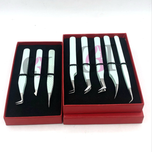 Professionnel nouveau Style mer verre poudre revêtement différents Styles en acier inoxydable Extension de cils pince à épiler Instruments de beauté - Product Image 1