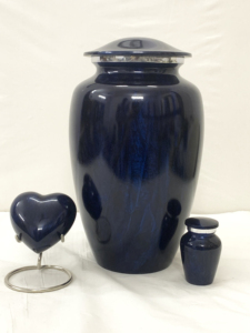 Urnas de cremación para adultos de aluminio con aspecto de mármol para cenizas humanas con bolsa de terciopelo gratis - Product Image 5