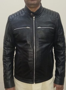 2025 New Look temporada de invierno chaqueta de bombardero de cuero transpirable para hombre primavera otoño estilo de motocicleta negro ropa Casual piel de oveja - Product Image 6