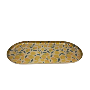 Plateau ovale de service en fer sans danger pour les aliments autocollant plateau acrylique en émail pour Restaurant et décoration de table en vrac fait à la main - Product Image 4